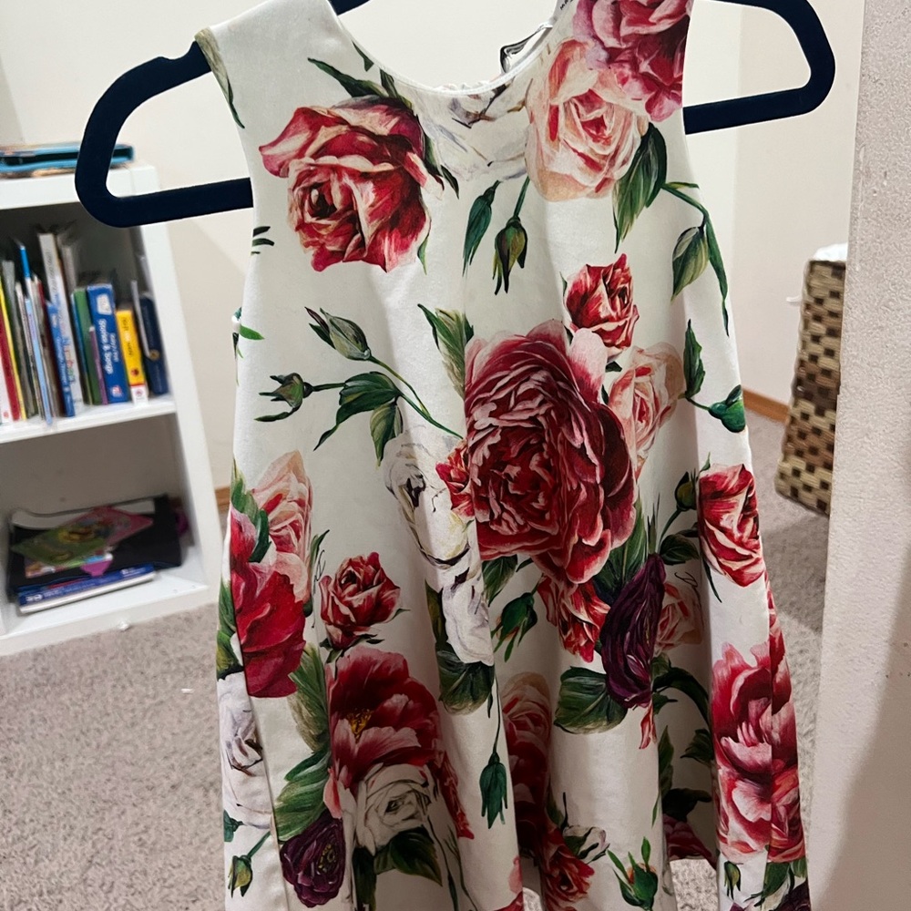Floral Kids Dress - Pink and Green